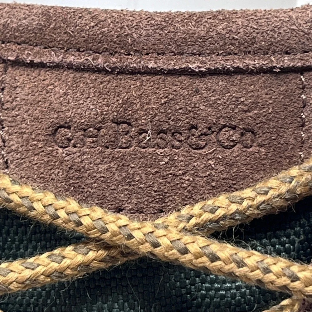 G.H. Bass Bean Mens‎ Duck Boots Brown Suede Waterproof Green Rubber Size 7